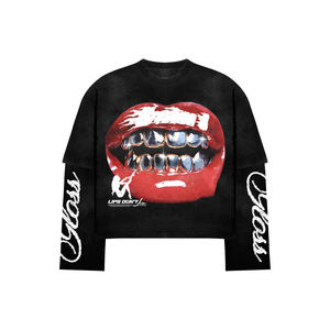 Sudadera con Cuello Redondo de Talla Grande con Logotipo Personalizado, Unisex, 100% Algodón, 320 g/m², Sudadera Lisa, Ecológica, Transpirable, Impresión OEM ODM - Product Image 2