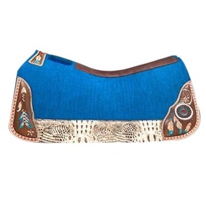 Équipement d'équitation de la meilleure qualité, tapis en feutre de laine avec patch en cuir de harnais DD de haute qualité et doublure en peau de mouton, rembourrage en gel de coton - Product Image 1