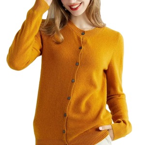 คาร์ดิแกนสำหรับผู้หญิงระบายอากาศได้ลำลองฤดูใบไม้ร่วงแฟชั่นเสื้อคอกลมแขนยาวทรงหลวมไซส์ใหญ่ - Product Image 4