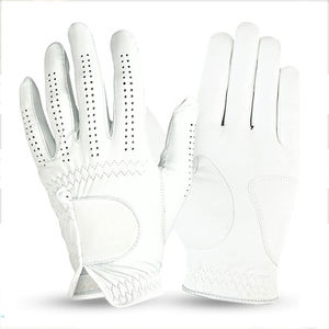 Guantes de golf personalizados para adultos con piel de oveja genuina Palma de cuero Material suave transpirable y empuñaduras con logotipo personalizado - Product Image 1
