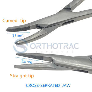 Portaagujas Manual de Alta Calidad de 180 mm, Mango de Acero Inoxidable Chapado en Oro, Instrumento Oftálmico Reutilizable - Product Image 2