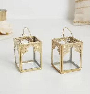 Decorative <b>Islamic</b> Ramadan Rope Handle Lanterns <b>Gifting</b> Purpose Wooden Lanterns - Product Image 2