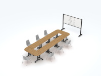 Table de formation modulaire OMNI, table de conférence rabattable, table mobile, bureau pliant