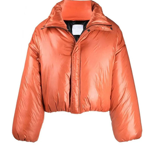 Veste matelassée en coton à col montant de style coréen pour homme, couleur unie, coupe slim, veste d'hiver chaude - Product Image 5