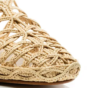 Sandalias de Rafia Tejidas a Mano para Mujer, Antideslizantes, Desechables, Cómodas y Elegantes para el Verano - Product Image 5