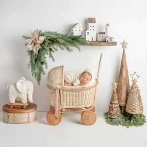 Tự Nhiên Mây Pram Toddler Đồ Chơi Dễ Thương <span class=keywords><strong>Wagon</strong></span> Xe Đẩy Cho Búp Bê Trẻ Em Xe Đẩy Đồ Chơi Tùy Chỉnh Thiết Kế Đặt Hàng Búp Bê Prams - Product Image 2