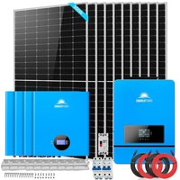 Offre incroyable : kit solaire hors réseau SGM-10K20, 10 panneaux de 550 watts, 4 batteries lithium 5,12 kWh, onduleur 10 kW, 48 VDC, 120 V, 240 V