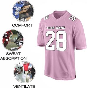 Camisetas de Fútbol Americano Personalizadas, Duraderas y Transpirables para Equipos Adultos, con Diseño Estampado de Manga Corta y Opciones de Tallas Grandes - Product Image 3