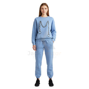 Conjunto de Pantalones Deportivos y Sudadera Holgada de Moda con Bolsillos, Traje Deportivo Extra Grande para Mujer - Product Image 1