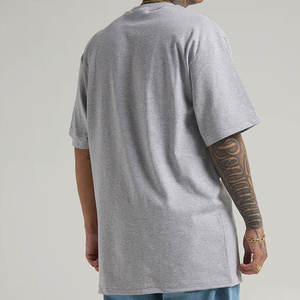 Camisetas Heather Gray para Hombre, Camiseta Deportiva a la Moda, Camiseta Holgada de Manga Corta para Entrenamiento, Cuello Redondo Informal, Camiseta de Algodón - Product Image 2