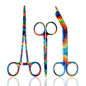 Ciseaux de pansement multi-couleurs de qualité industrielle, très vendus, 5,5 pouces, acier inoxydable, bord dentelé, tranchant et lisse - Product Image 6