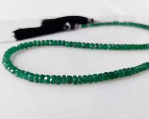 Collar de Cuentas de Esmeralda Facetadas Perforadas Hechas a Mano, Componentes de Joyería de Piedras Preciosas Sueltas Genuinas, HAYAAT GEMS HG-540 Terceros - Product Image 1