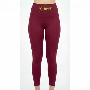 กางเกงเลกกิ้งออกกำลังกายเอวสูงสีเบอร์กันดีสำหรับผู้หญิง ผลิตตามสั่ง OEM กางเกงโยคะแบบรัดรูป - Product Image 1