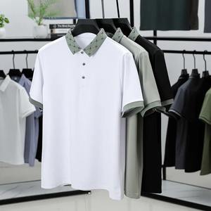 2025เสื้อโปโลผู้ชายแขนสั้นผ้าไหมหม่อนสีทึบมีกระดุมสีพื้นเสื้อโปโลสำหรับผู้ชายฤดูร้อน - Product Image 4