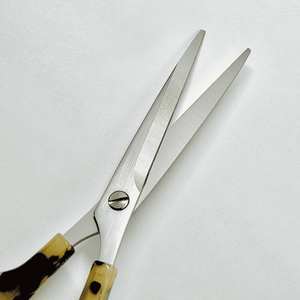 5.5" Ergonomic Handle Right-Handed Straight Edge Stainless Steel Customizable Professional Sharp <b>Hairdressing</b> <b>Scissors</b> Brown - Product Image 1