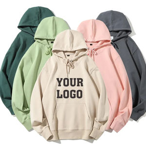 เสื้อฮู้ดผ้าคอตตอนเพื่อสุขภาพ300gsm 100% แฟชั่นพิมพ์โลโก้ได้ตามต้องการสำหรับผู้ชาย - Product Image 1