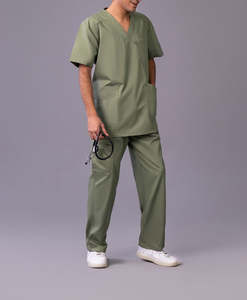 Ventes chaudes Ensemble de blouses en denim personnalisées Extensible Respirant Unisexe Jogger Blouses d'infirmière - Product Image 5