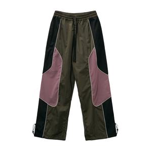 Custom Nylon High Quality Men Vintage Sports Baggy Pants Polyester Waterproof Patchwork Parachute <b>Track</b> Pants Men - Product Image 1