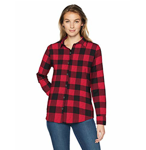 Chemise en flanelle boutonnée d'hiver lourd en coton respirant Chemises en flanelle unisexes à carreaux élégantes de haute qualité - Product Image 1