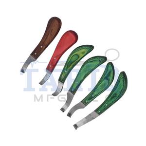 Cuchillo de pezuña de herrador de acero inoxidable herramienta de recorte de pezuña de caballo veterinario de TARIQ MFG CO CE ISO EU - Product Image 1
