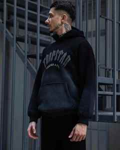 Personalizado de los hombres 100% de algodón blanqueado Regular Fit Streetwear Sudadera con capucha de hombro caído diseño recortado de peso pesado Terry tela sólida - Product Image 2