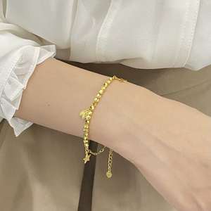 24K Gold-Plated Lucky Beads Sugar Cube Elegant Fine Jewelry <b>Set</b> Necklace & <b>Bracelet</b> - Product Image 4