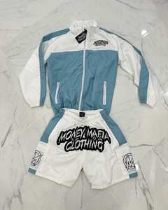 Ensemble de short à capuche coupe-vent personnalisé Veste coupe-vent unisexe confortable de haute qualité Ensemble de survêtements coupe-vent pour hommes - Product Image 5