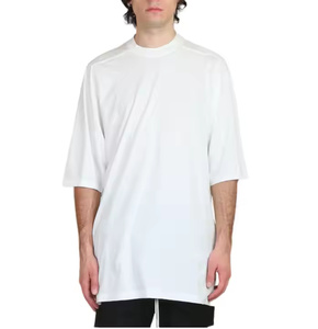 Respirant blanc unisexe Hip Hop hommes surdimensionné t-shirt noir surdimensionné hommes mode t-shirt - Product Image 3