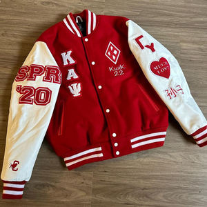 Chaqueta cosida personalizada para hombre chaqueta de invierno con mangas de béisbol Letterman chaquetas de hombre de talla grande de béisbol personalizadas - Product Image 6
