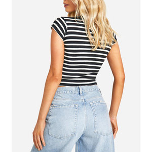 Nueva llegada de manga corta deportes gimnasio camiseta mujer gimnasio camiseta 2025 manga corta correr mujeres camisetas - Product Image 5