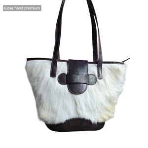 Sac fourre-tout en cuir véritable pour femme Super Hand avec double bandoulière, fermeture à fermoir, style décontracté et bohème, usage quotidien - Product Image 1