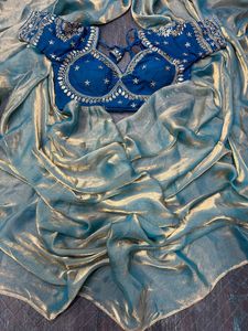 Nouveau Designer Fancy Rich Silk Embroidery Work Saree Collection - Product Image 3