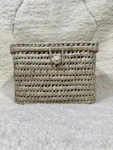 Cesta de Almacenamiento de Hojas de Palma Marroquíes Hechas a Mano al por Mayor, Cesta Tejida Natural con Asa para Ropa, Ecológica y Ahorradora de Espacio para el Hogar - Product Image 3