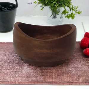Hand-Crafted Royal Antiqued Luxury Mango <b>Wood</b> Salad Serving Bowl Eco-Friendly Farmhouse Kitchen Tabletop Centerpiece Brown - Product Image 4