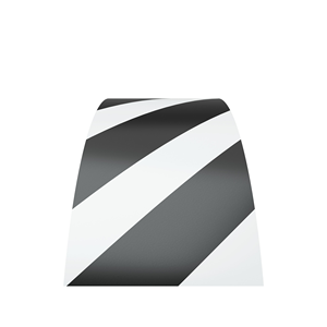 LongLife - Nastro adesivo per marcatura del pavimento, 75mm (L), Nero Bianco (rigato) - LG75-SW - Product Image 3