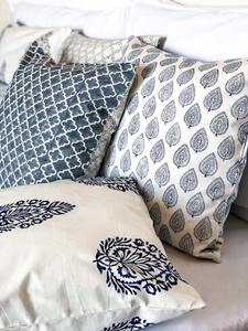 Hand Block <b>Printed</b> <b>Cushion</b> Cover, Beautiful Block Print <b>Cushion</b> Case- Indian <b>Cushion</b> Cover- Pillow Cover - Product Image 3