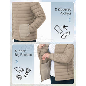 New Design Hooded Collar <b>Packable</b> Bubble Winter <b>Jackets</b> For Men Long Sleeves Full Zipper Men <b>Packable</b> Bubble Winter <b>Jackets</b> - Product Image 5