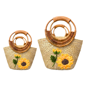 Producto caliente Bolsas de jacinto de agua tejidas a mano Accesorios de lujo ecológico que te encantará con alta calidad - Product Image 1