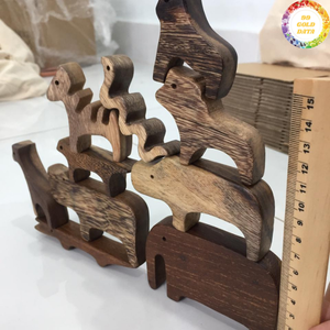 Jouet en bois pour animaux, artisanat vietnamien, fabriqué à partir de bois durable, pour un jeu créatif simple et des activités pour enfants - Product Image 6