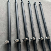 Mât d'auvent compact en fibre de carbone de 2 m, extensible, stable, léger et robuste pour yacht