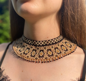 Trendy Exquisite Seed Bead <b>Necklace</b> for Women, Handmade Jewelry <b>Necklace</b>, Ukrainian Beaded <b>Necklace</b>, Gift for Women - Product Image 1