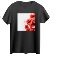 T-shirt court décontracté basique personnalisé pour femme, 100 % coton 160 g/m², imprimé de haute qualité, uni, boutonné, toutes saisons, grandes tailles