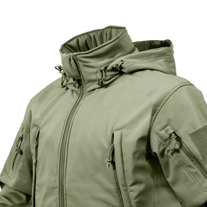Chaqueta táctica de pesca personalizada de alta calidad OEM, ligera, impermeable, transpirable, reversible, para hombre, con cremallera - Product Image 5