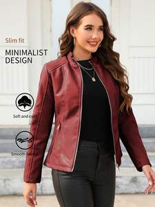Vestes d'hiver en cuir véritable de peau de mouton pour femmes |   Veste en cuir pour femme, dernière tendance, disponible en grande quantité, personnalisable - Product Image 4