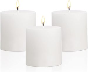 Velas de Parafina sin Goteo y sin Aroma, Hechas a Mano, Color Negro Sólido, para Halloween y Bares, Decoración del Hogar, 3x4 Pulgadas - Product Image 1