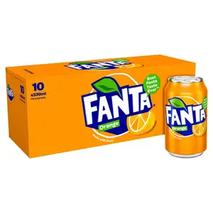Fanta Zero Sugar Fizzy Soft Drink Cans 330ml (48 Cans) Fanta soft drinks