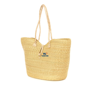 Bolso de playa de paja más vendido-Bolso de paja de rafia de verano-Bolso de hierba marina al por mayor de Vietnam - Product Image 3