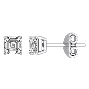 Divya Creations, Fabricante Indio, Oro Amarillo Blanco de 9K, 1 Quilate, Pendientes de Botón de Hip Hop con Corte Brillante Cultivado en Laboratorio, Certificado IGI para Mujer - Product Image 2