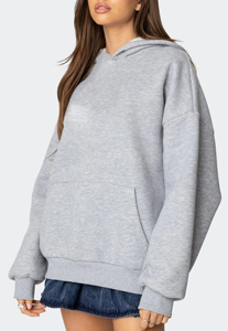 Vente en gros de sweats à capuche pour femmes poids léger 100% coton sweats à capuche en éponge française femmes 300 GSM sans fil haither gris sweat-shirt pour femmes - Product Image 2
