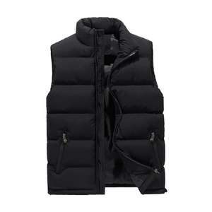 Veste matelassée pour hommes avec logo personnalisé gilet à capuche en polyester à bulles respirant avec demi-manches séchage rapide - Product Image 4